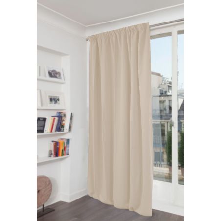 3-in-1 Ääntä vaimentava Lämpöä säätelevä Pimentävä verho Sametti Venise Beige MC15